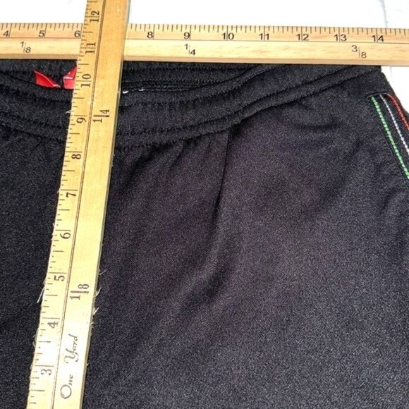 Puma Ferrari Black Track Pants Size M With Red Logo & Green-Red Stripe Accents - Picture 10 of 11